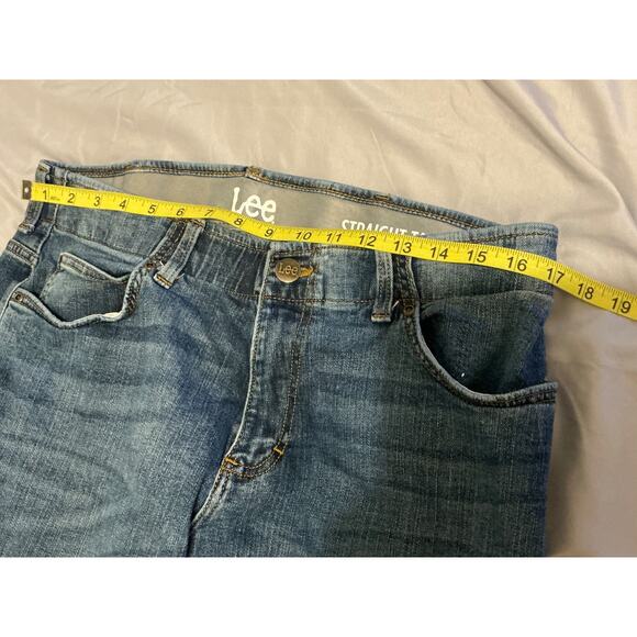 LEE MEN'S Stretch 34x32 JEANS Straight Taper Jeans Regular Fit - Picture 6 of 8